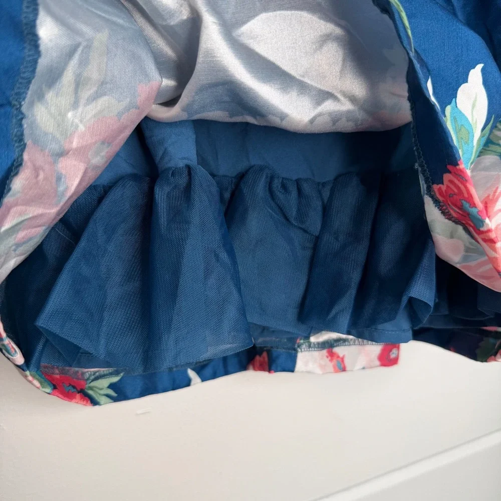 NEW Gymboree 18-24 Months Floral Dress‎ Formal Wedding Derby Spring Blue